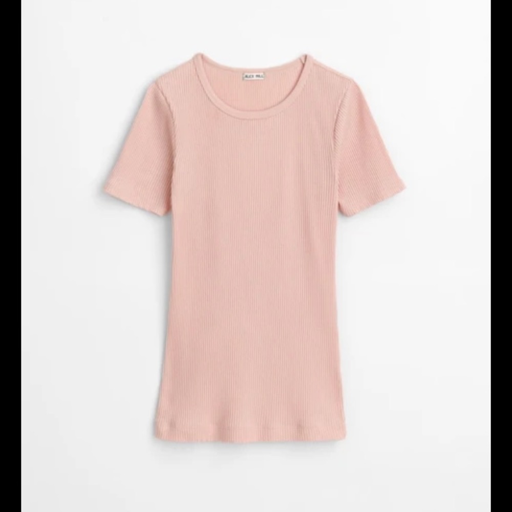 Alex Mill Remy Rib Tee, Pink, S